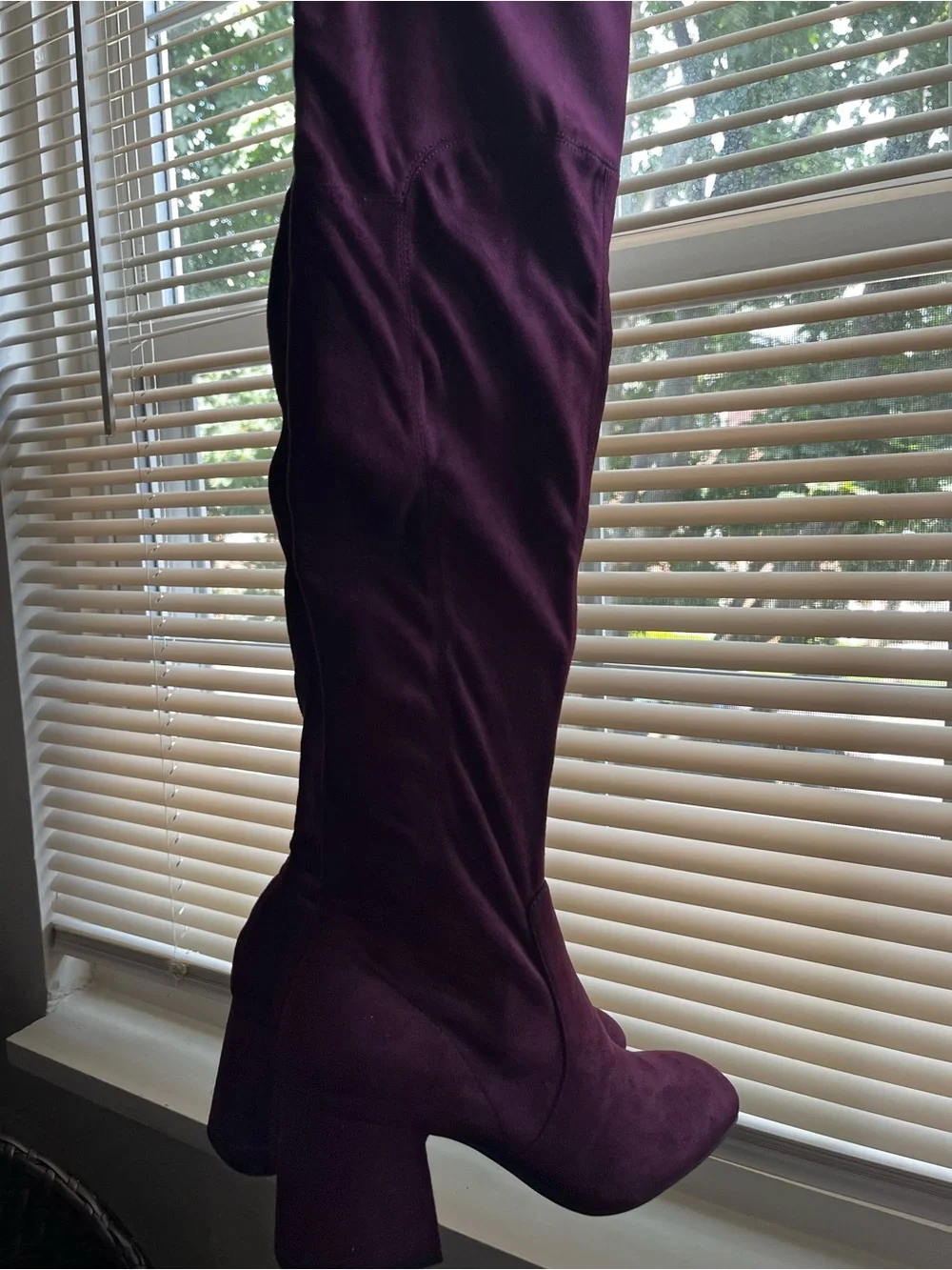 Nine West Women's Over-the-Knee Boots in Plum Suede